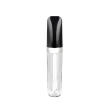 4 ml en stock Listo para enviar un tubo de brillo de labio negro con botella de labio con botella de embalaje cosmético Tubo de plástico con aplicador